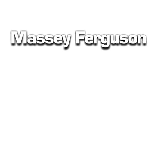 Massey Ferguson, valkoinen tarra tuulilasin yläpuolelle, 430 x 50 mm